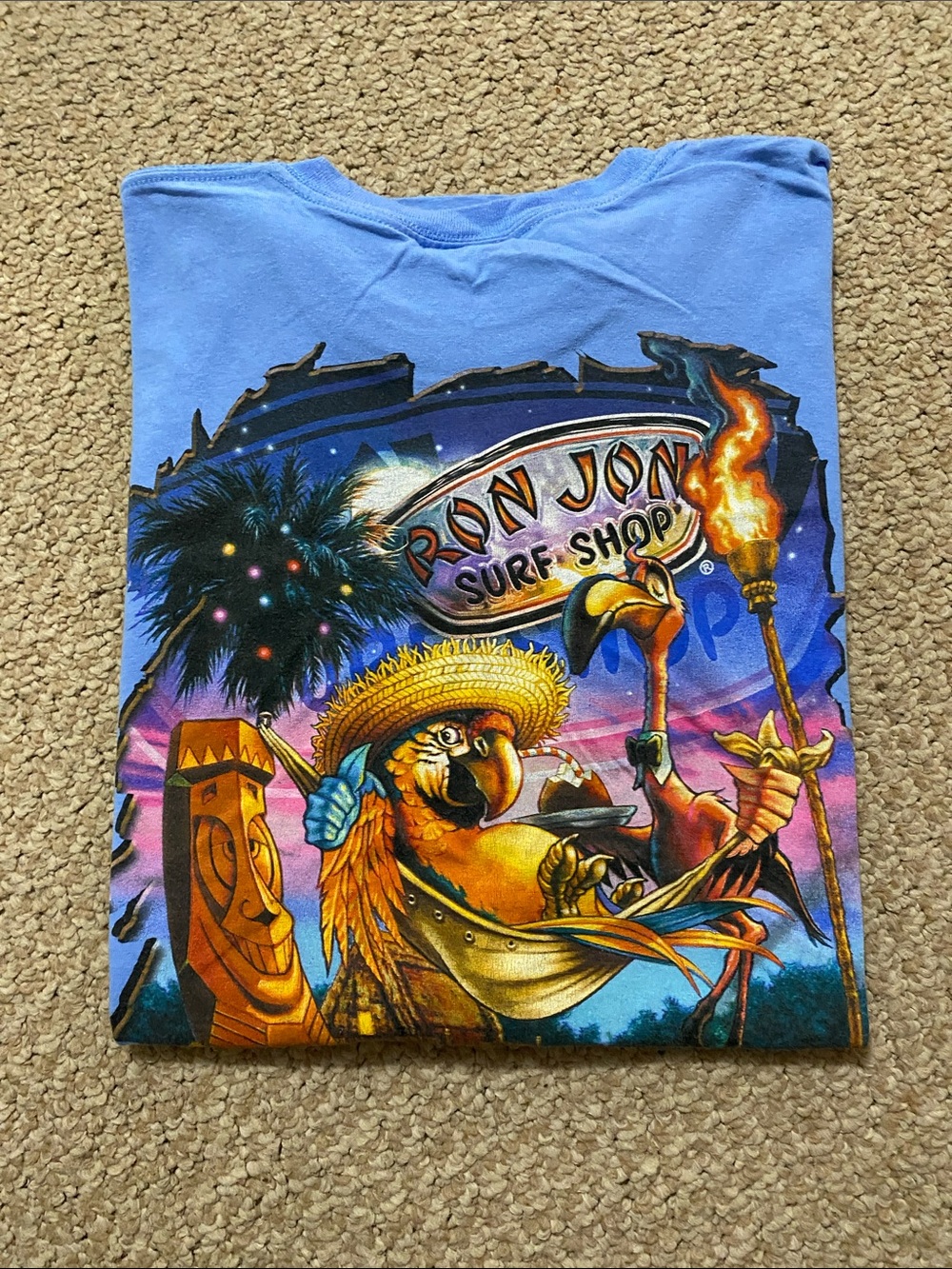 Ron Jon surf shop Mens size XXL Light Blue Short Sleeve Tee Panama City beach - Picture 14 of 16